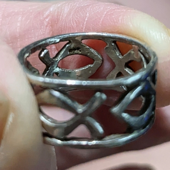 Ichthys Fish Ring in Sterling Silver - Picture 5 of 9